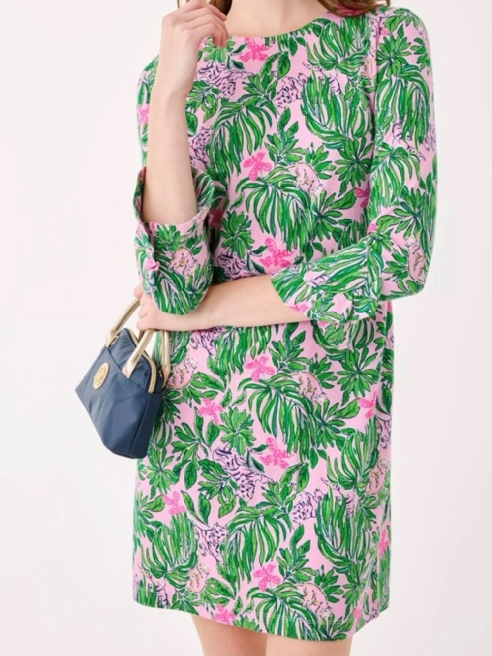 NWT Lilly Pulitzer LG Nichole 3/4 Sleeve Dress “Roaring With Joy” sz LARGE ✨💲108